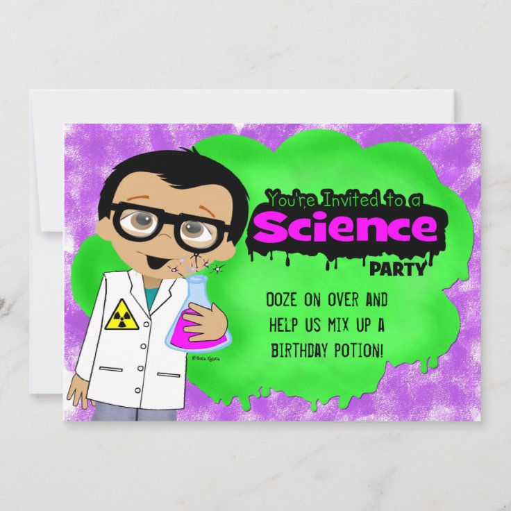 Science Party Invitation Zazzle