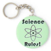 Science Rules Keychains