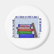 Science Teacher Gifts, Unique Book Stack Design Fridge Magnet