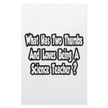 Science Teacher Joke...Two Thumbs Customized Stationery