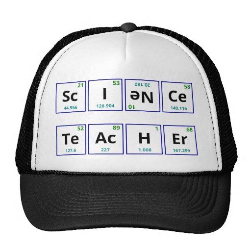Science Teacher Mesh Hats Zazzle