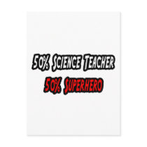 Science Teacher / Superhero Postcards