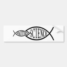 Science Trumps Faith Fish Bumper Stickers