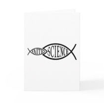 Science Trumps Faith Fish Greeting Card