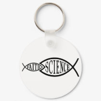 Science Trumps Faith Fish keychains