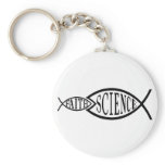 Science Trumps Faith Fish Keychain