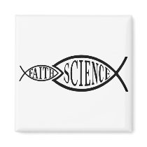 Science Trumps Faith Fish Magnets