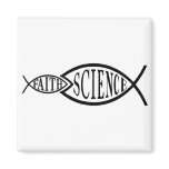 Science Trumps Faith Fish Magnets