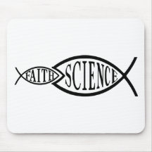 Science Trumps Faith Fish Mouse Pads