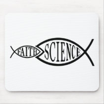 Science Trumps Faith Fish Mouse Pads