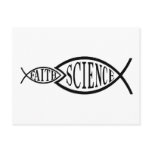 Science Trumps Faith Fish Postcards