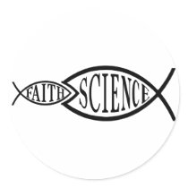 Science Trumps Faith Fish Sticker