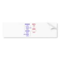 Science vs Faith Bumper Sticker