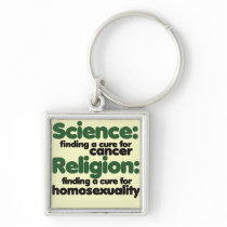 Science VS Religion Keychains