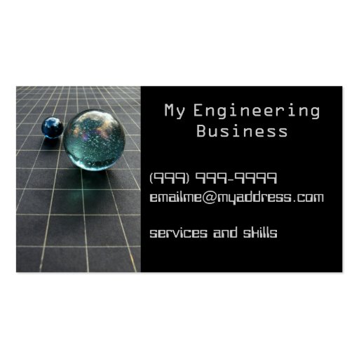 Scientific business card (front side)