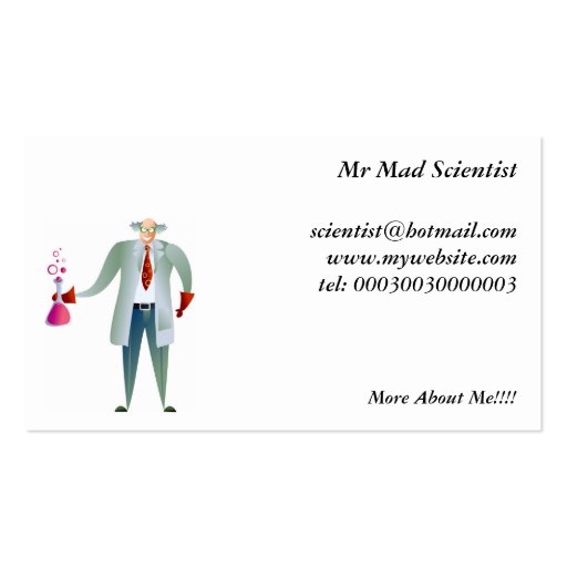 Scientist Business Card (front side)