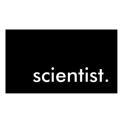 scientist. business card