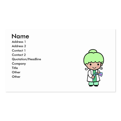 Scientist Girl Business Cards