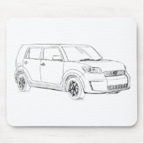 Scion xB Toyota BB pen sketch mousepads