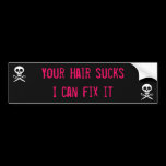 Scissor Skull Bumper Sticker