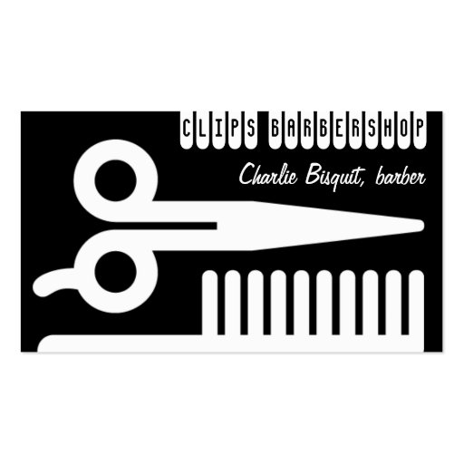 Scissors and Comb Hair Biz Business Card
