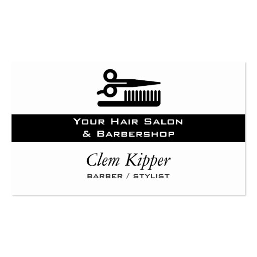 Scissors and Comb Hair Biz Business Card Templates (front side)