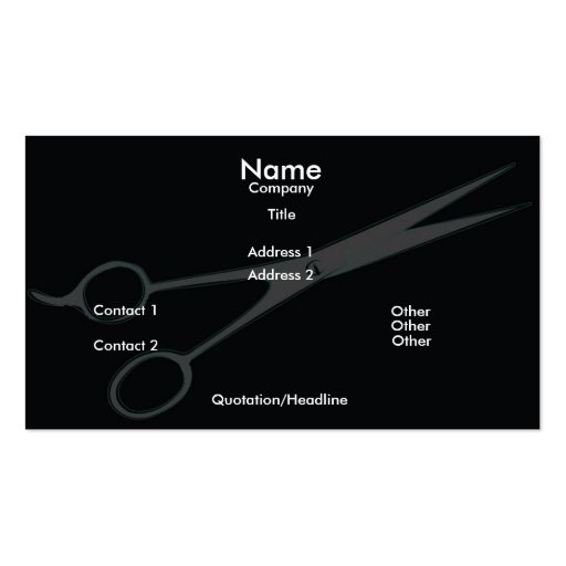 Scissors Business Card (front side)