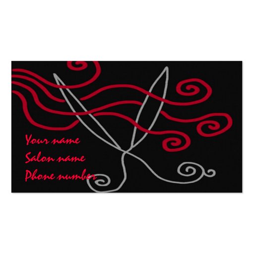 Scissors Business Card Template (front side)