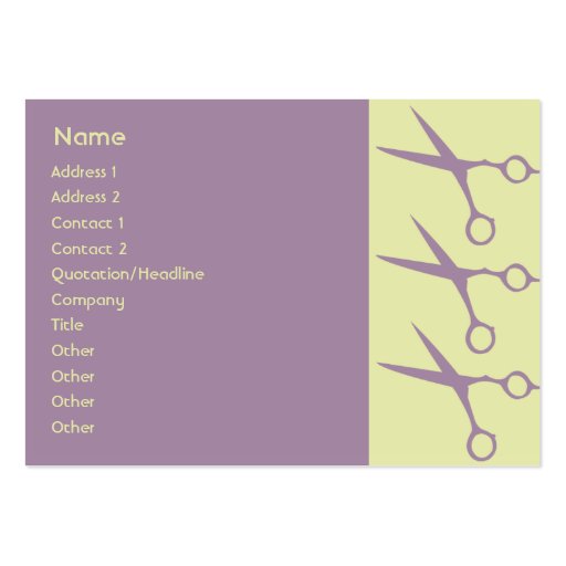 Scissors - Chubby Business Card Template (front side)