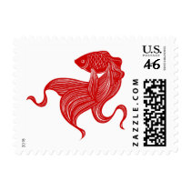 Scissors-cut Goldfish Postage postage