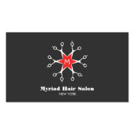 Scissors Hair Stylist Hair Salon Black Monogram Business Cards