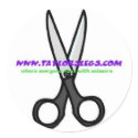 scissors round sticker