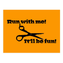 Scissors - Run With Me! It'll Be Fun! postcards