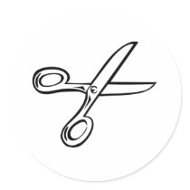 Scissors stickers