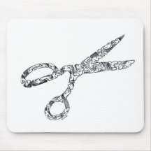 Scissors with Haircuts Mousepads