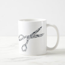Scissors with Haircuts Mugs