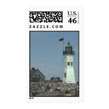 Scituate Light Survives a Storm Postage Stamps