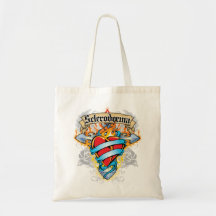 Scleroderma Cross & Heart Canvas Bags