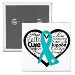 Scleroderma Heart Ribbon Collage Pinback Buttons