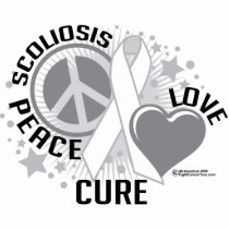 Scoliosis Peace Love Cure Photo Sculpture
