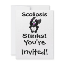 Scoliosis Stinks Skunk Awareness Design Announcements