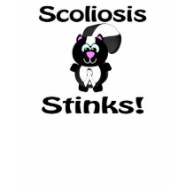 Scoliosis Stinks Skunk Awareness Design t-shirts
