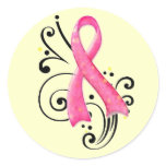 Scoll Pink Ribbon Sticker