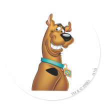 Scooby Doo Airbrush Pose 22 Round Stickers