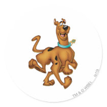 Scooby Doo Airbrush Pose 3 Round Stickers