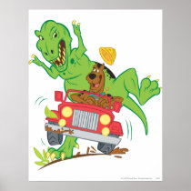 Scooby Doo Dinosaur Attack1 Print
