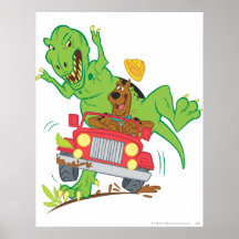 Scooby Doo Dinosaur Attack1 Print