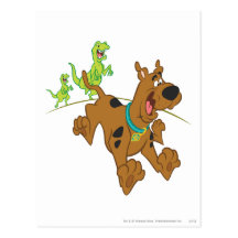 Scooby Doo Dinosaur Chasing2 Post Card