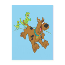 Scooby Doo Dinosaur Chasing2 Post Card