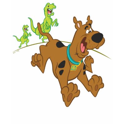Scooby Doo Dinosaur Chasing2 tee shirt